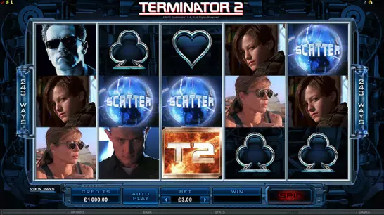 Terminator 2 slot with scatter symbols